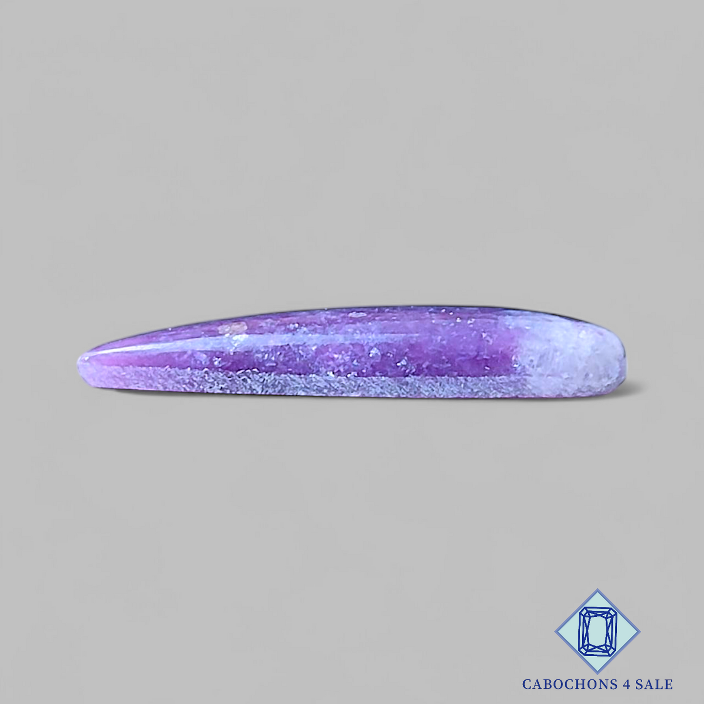 Cabujones de lepidolita en forma de pera de 23 x 8 x 3 mm