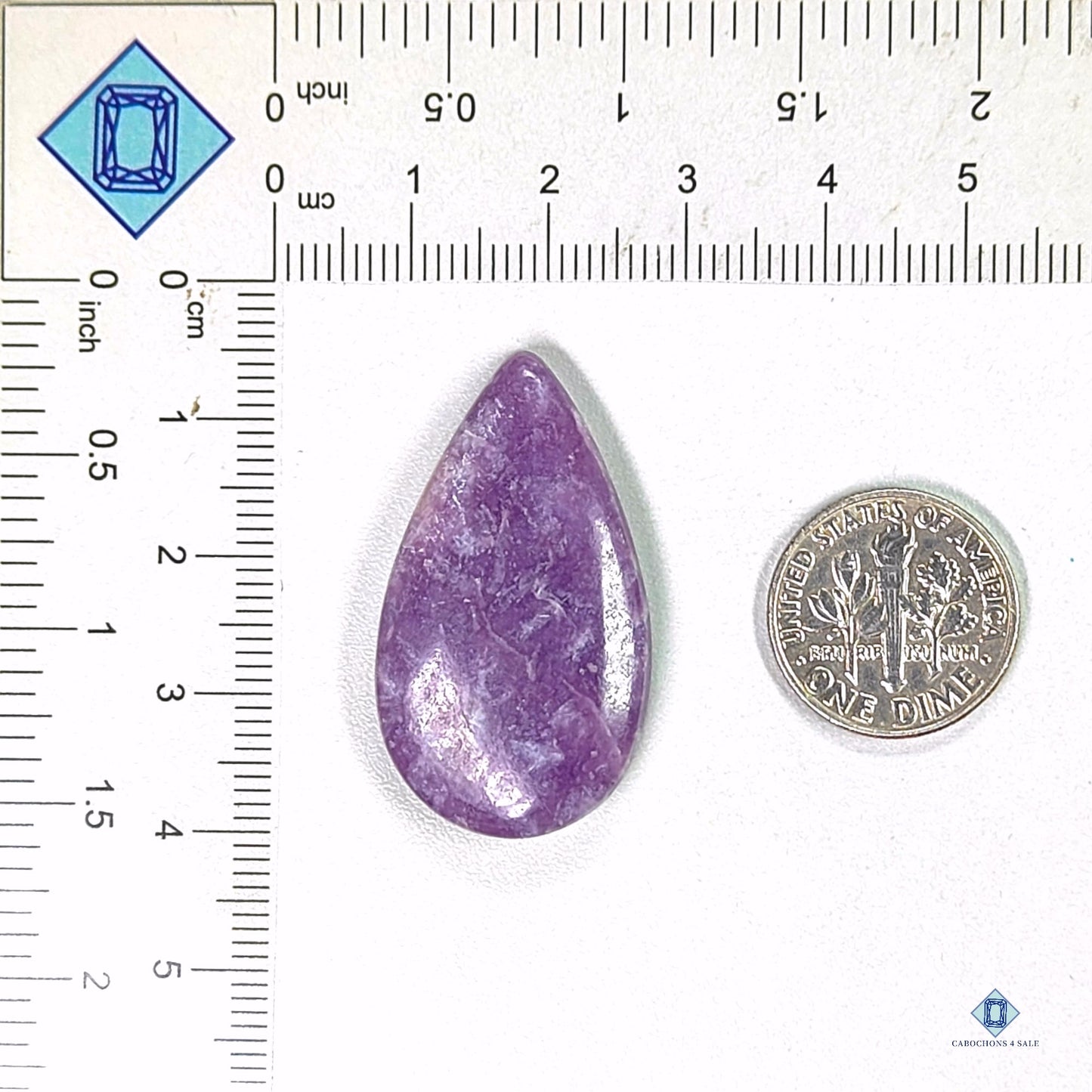 Lepidolite Pear Cabochons