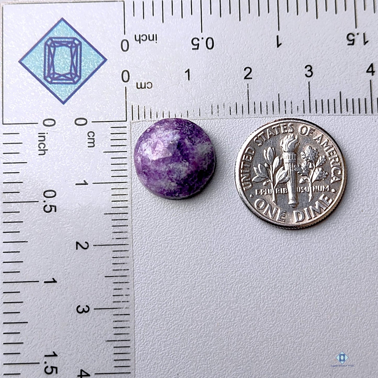 Lepidolite Round Rose Cut