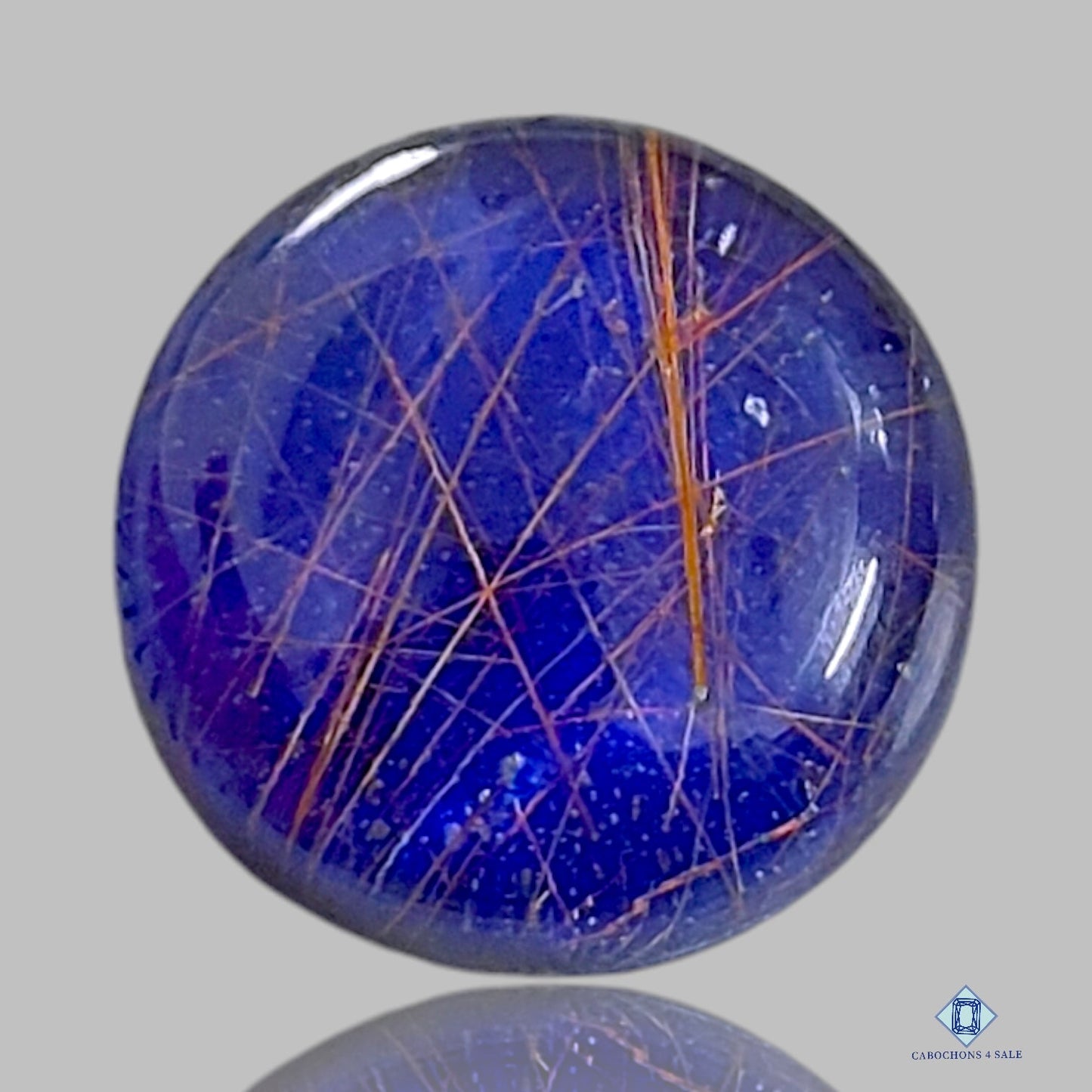 Lapis + Rutile Quartz Doublets Round Doublets