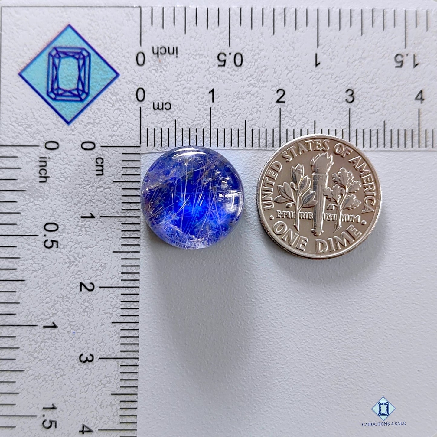 Lapis + Rutile Quartz Doublets Round Doublets