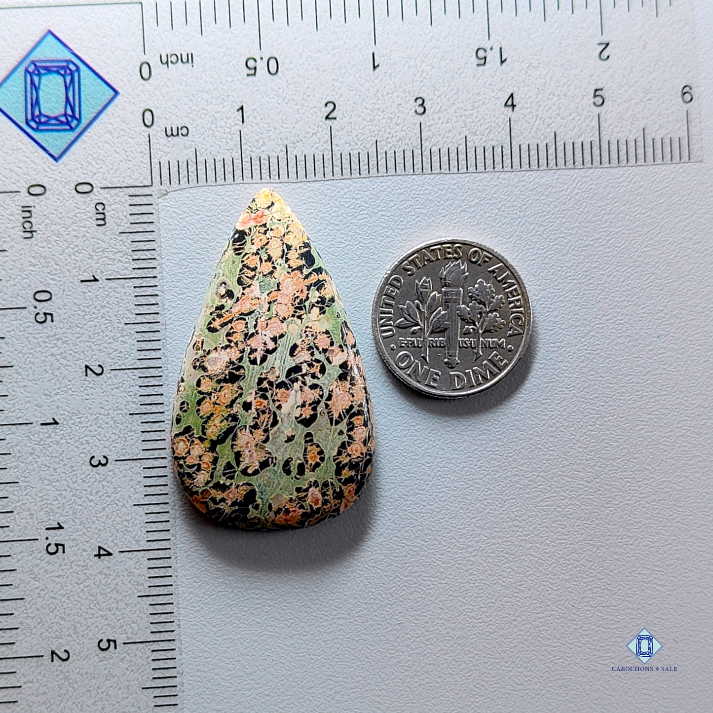 Lepord skin jasper-pear-Cabochons