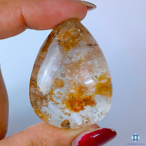 Lodolite Pear Cabochons 40x30x17mm