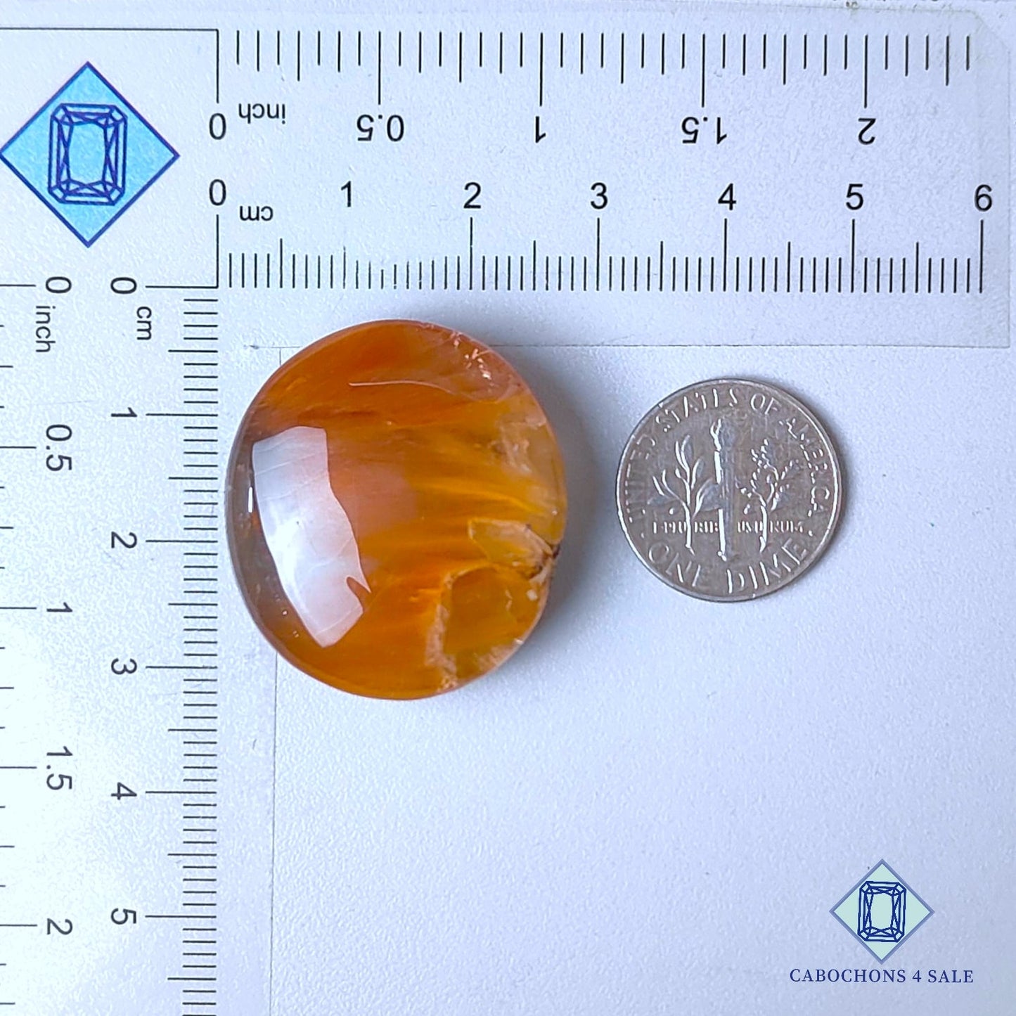 Natural Lodolite Gemstone  Round Cabochons 29*27*10mm from Brazil  available for sale