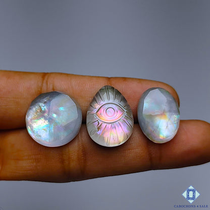 MOP Crystal Quartz Doublets