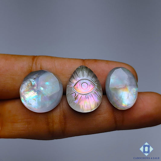 MOP Crystal Quartz Doublets