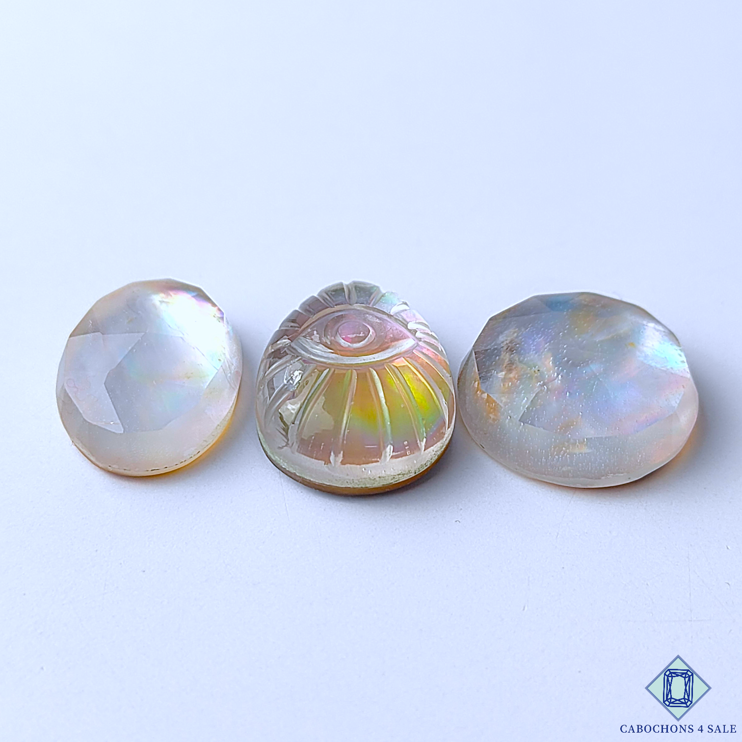 MOP Crystal Quartz Doublets