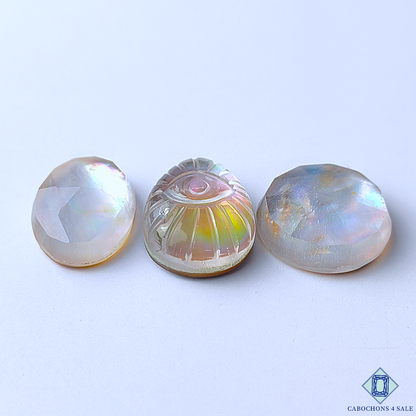 MOP Crystal Quartz Doublets