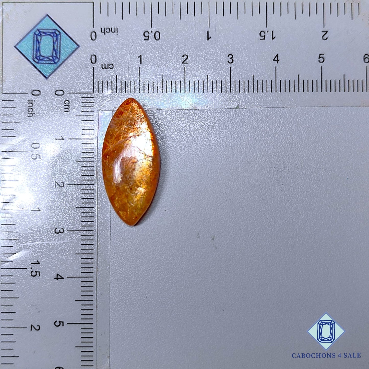 Natural Madras Sunstone Gemstone  Marquise Cabochons 27*12*5mm available for sale
