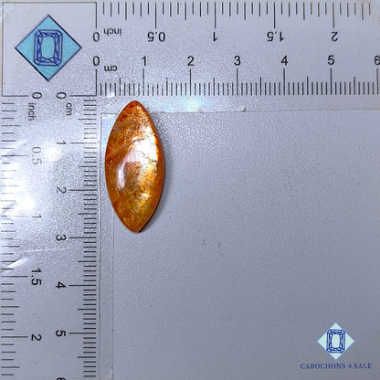 Natural Madras Sunstone Gemstone  Marquise Cabochons 27*12*5mm available for sale