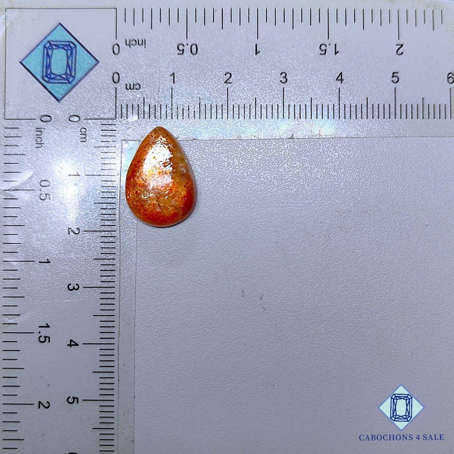 Natural Madras Sunstone Gemstone  Pear Cabochons 17*12*5mm available for sale