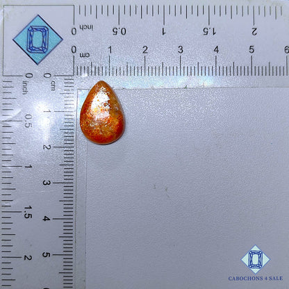 Natural Madras Sunstone Gemstone  Pear Cabochons 17*12*5mm available for sale