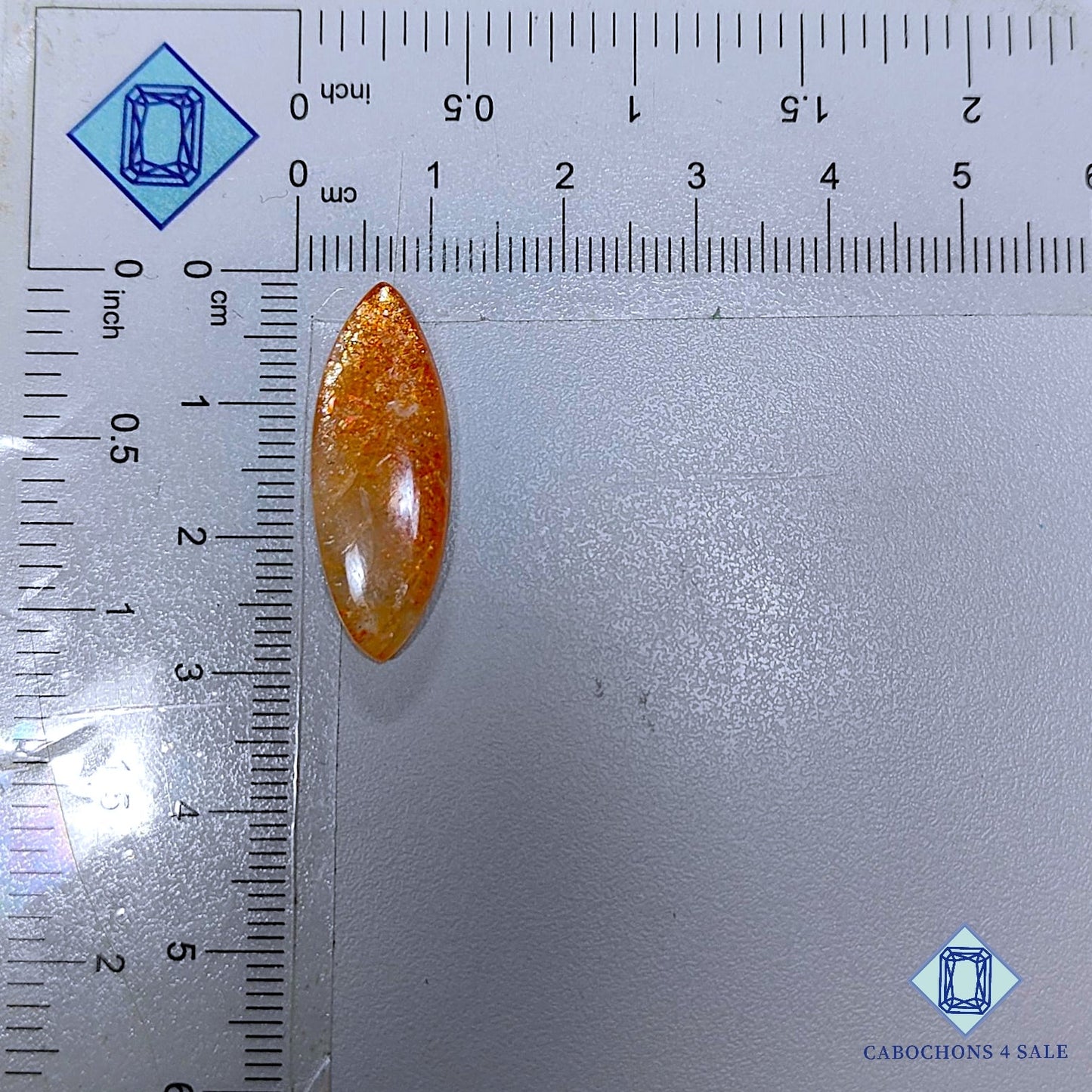 Natural Madras Sunstone Gemstone  Marquise Cabochons 28*10*3mm available for sale