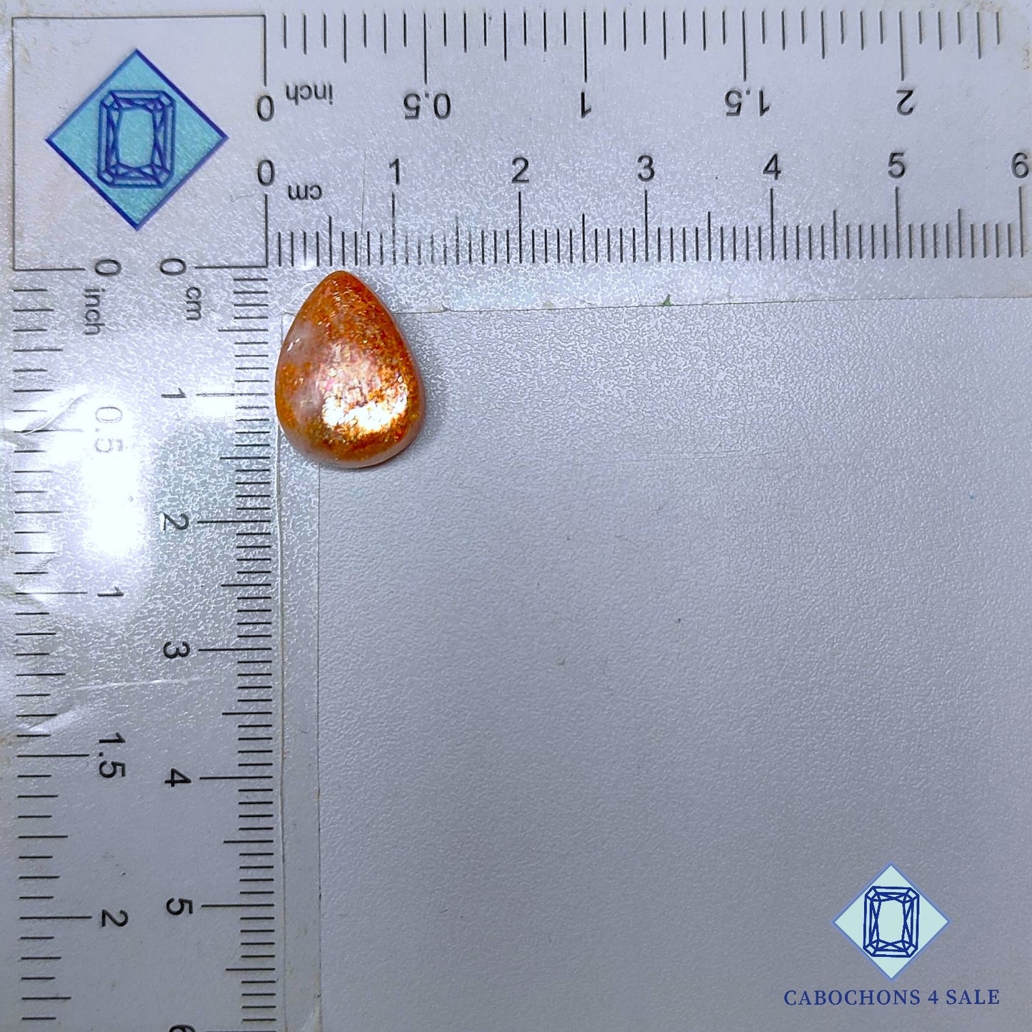 Madras Sunstone Pear Cabochons