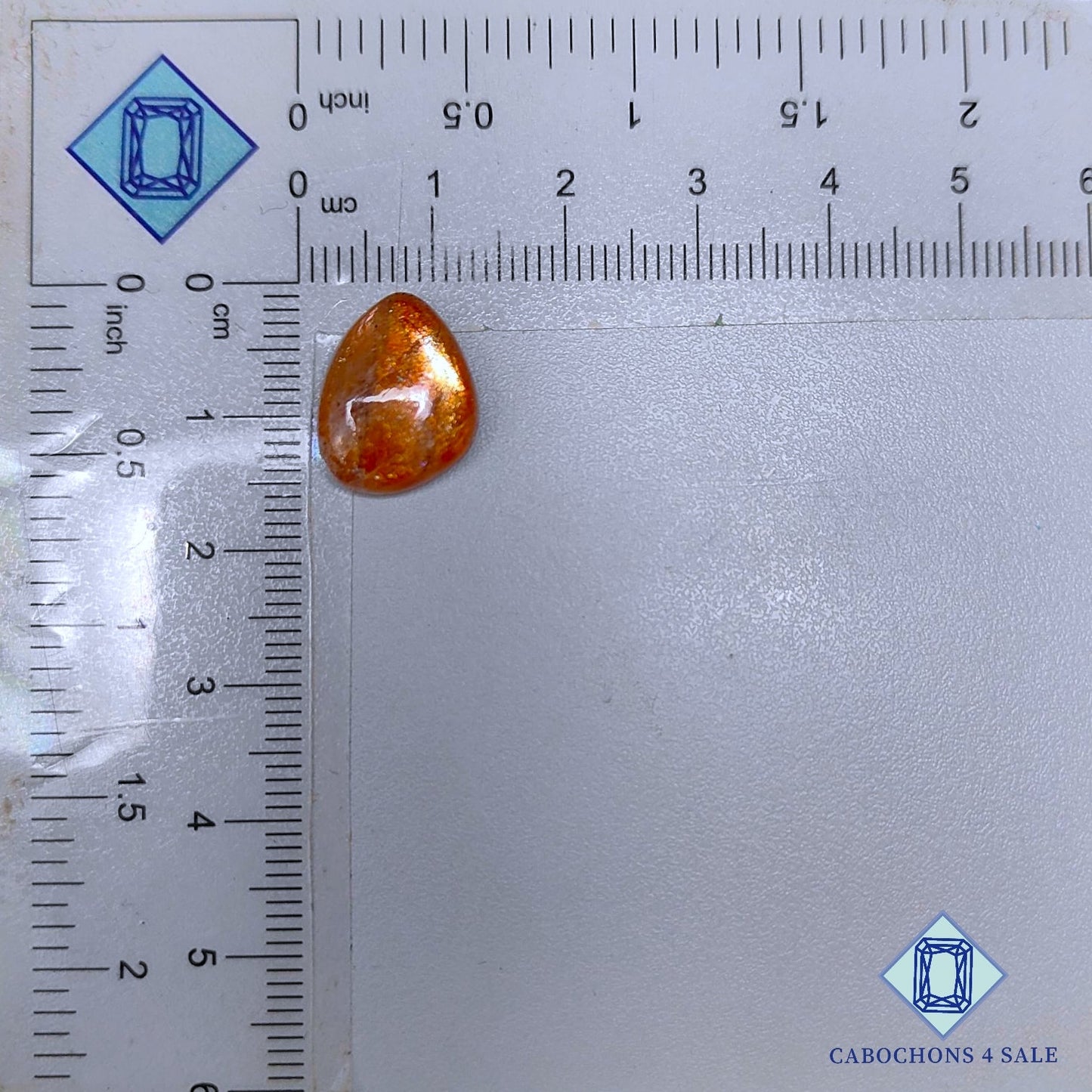 Madras Sunstone Pear Cabochons