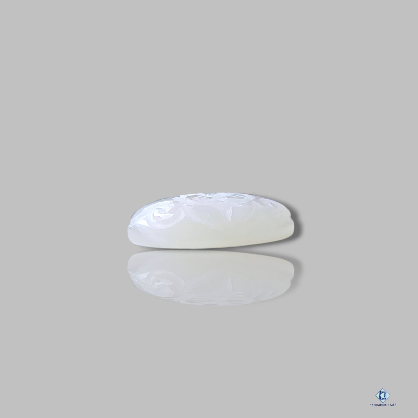 Madras White Moonstone Oval Carvings