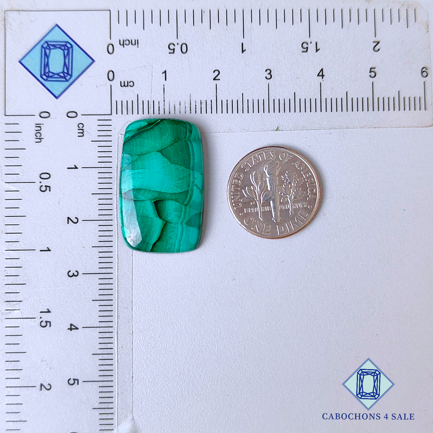 Natural Malachite Rectangle Cabochons