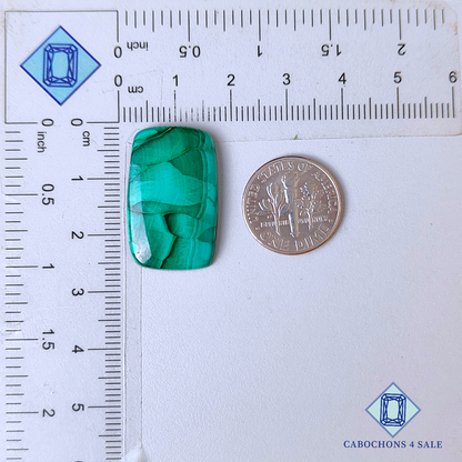 Natural Malachite Rectangle Cabochons