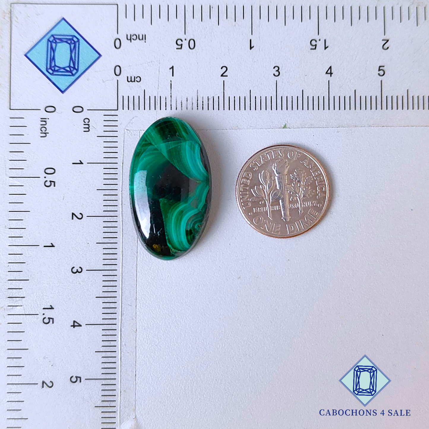 Natural Malachite Oval Cabochons