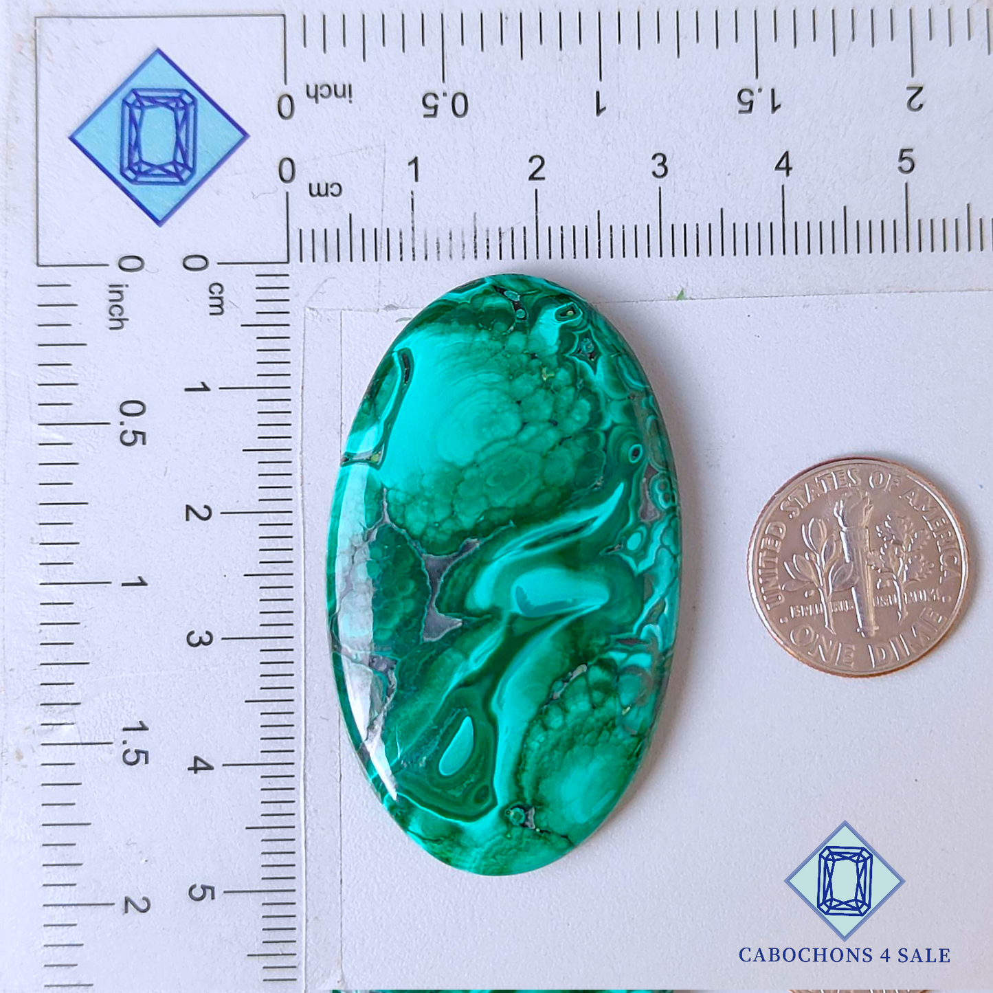 Natural Malachite Oval Cabochons