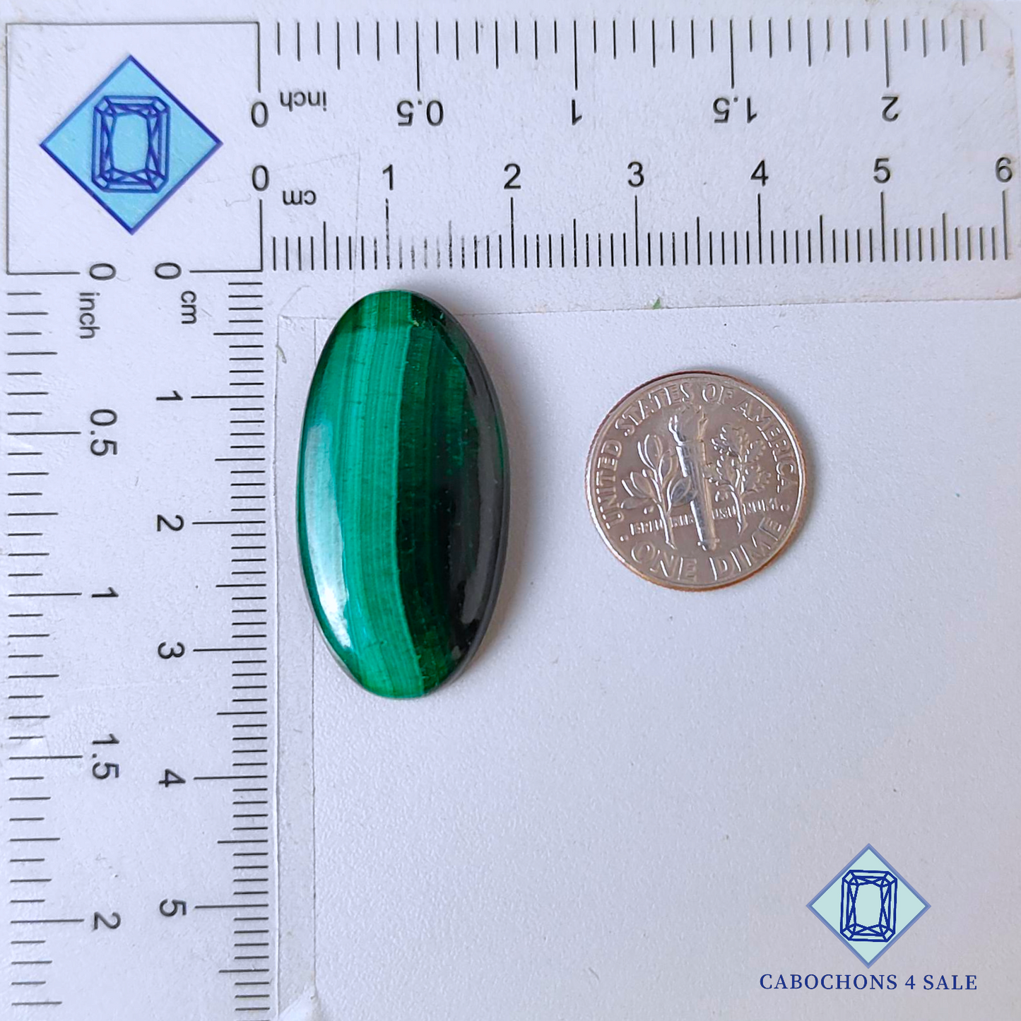 Natural Malachite Oval Cabochons