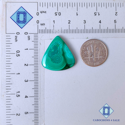 Natural Malachite Pear Cabochons