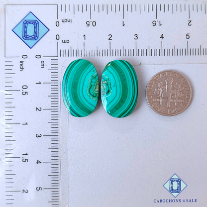 Malachite Oval Pairs
