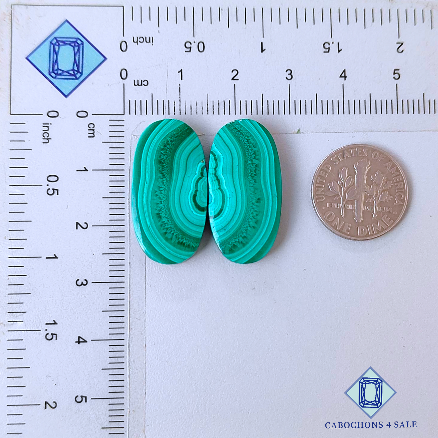 Malachite Oval Pairs