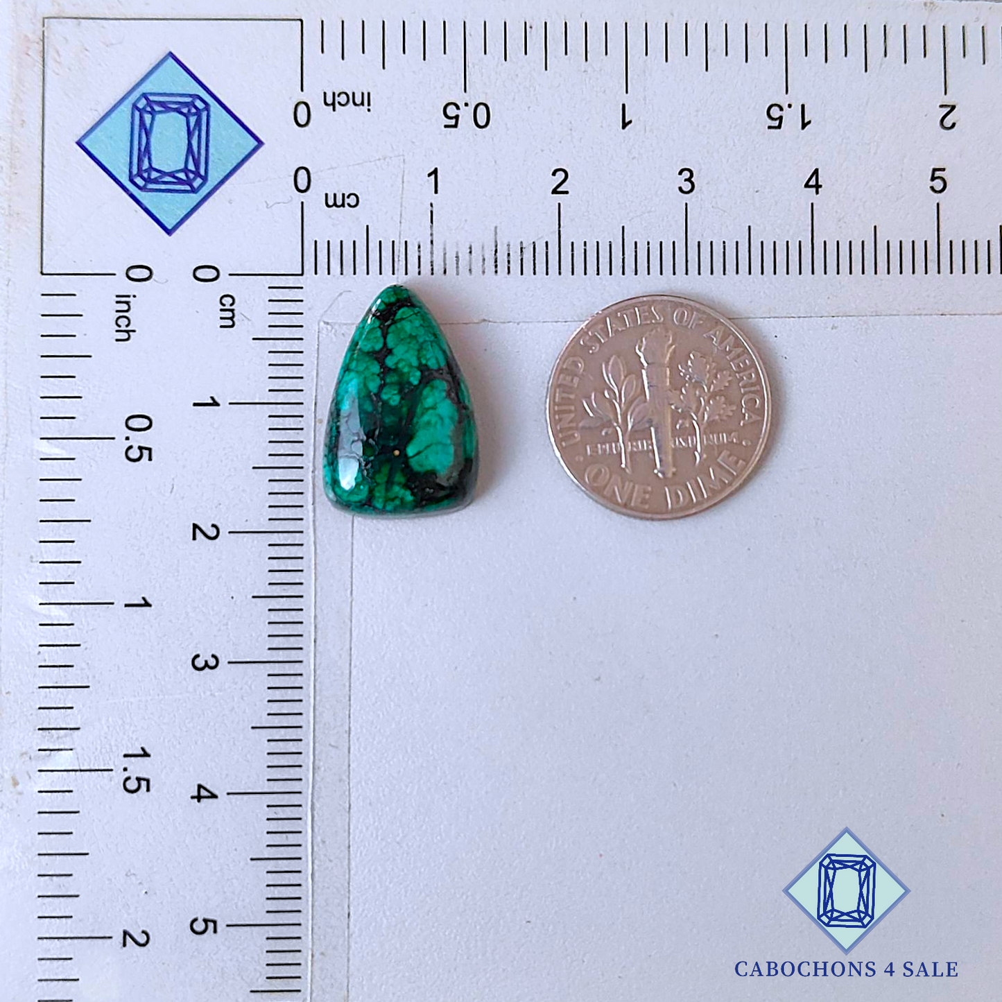 Malachite Pear Cabochons 18*12*5mm