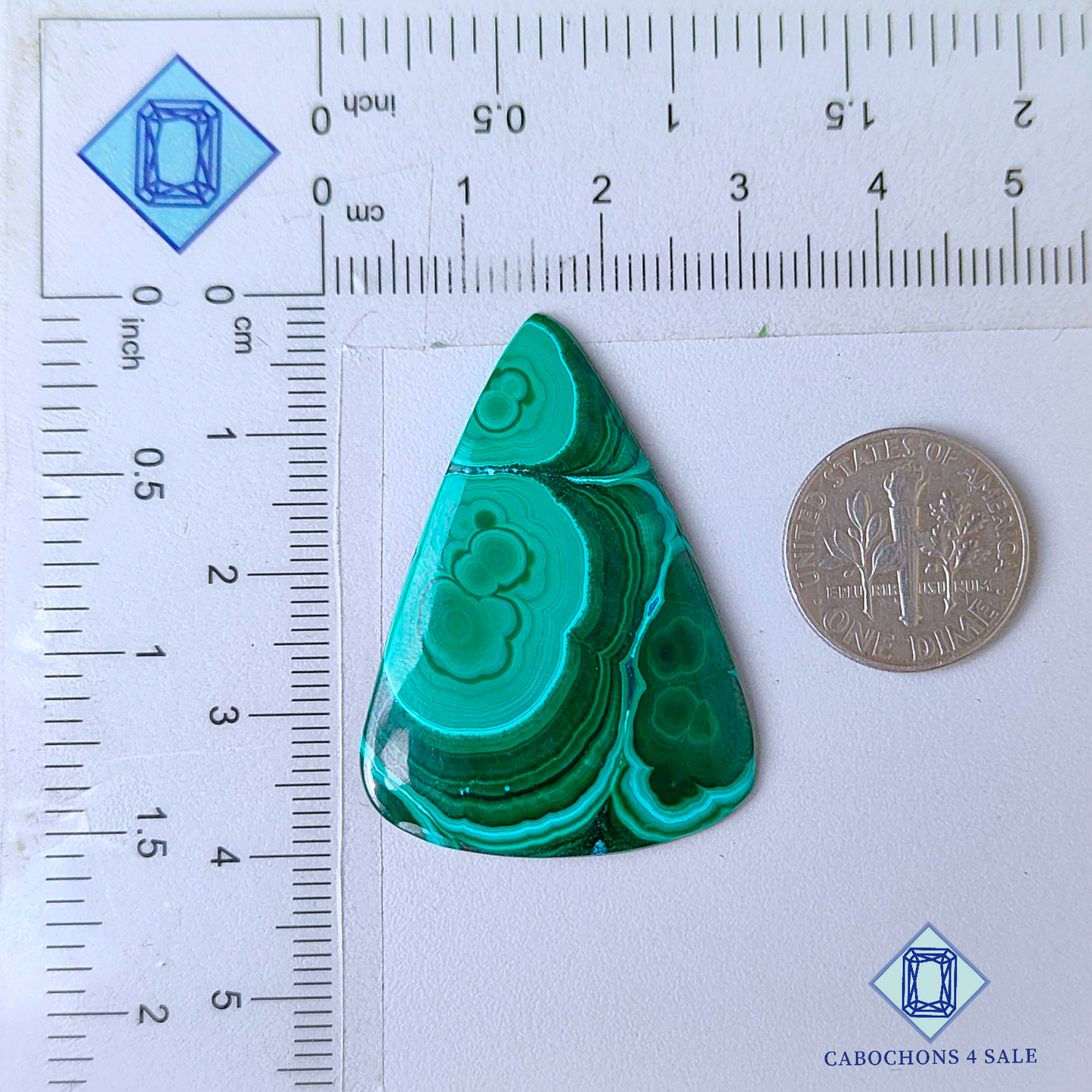 Malachite Pear Cabochons