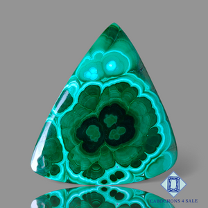 Malachite Triangle Cabochons