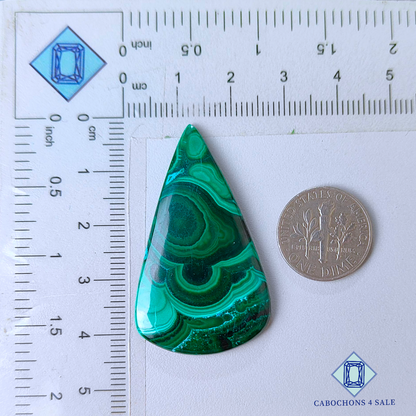 Malachite Pear Cabochons