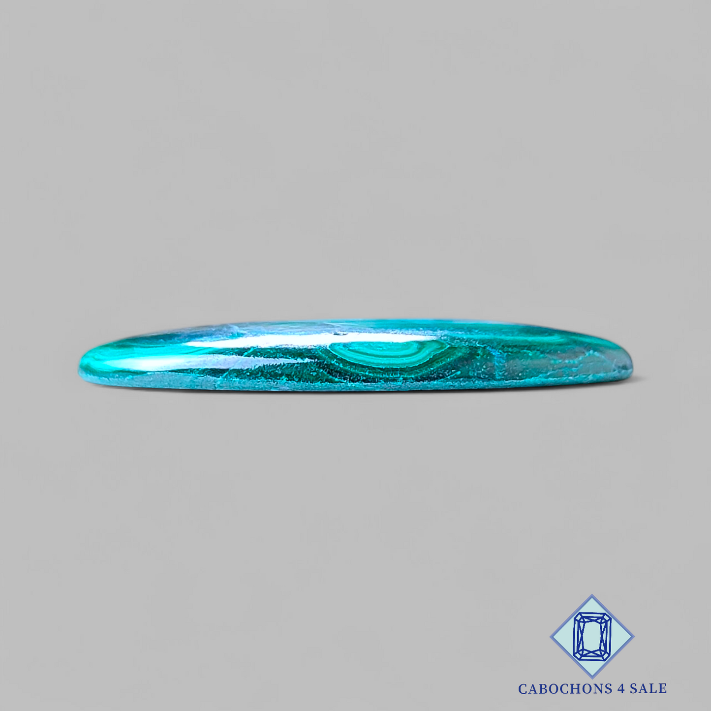 Cabujones ovalados de malaquita