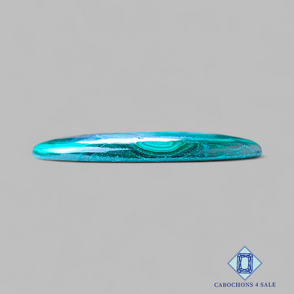 Cabujones ovalados de malaquita