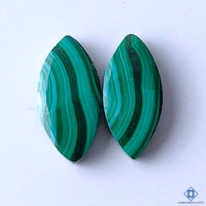 Malachite Marquise Pairs 19x9x4mm