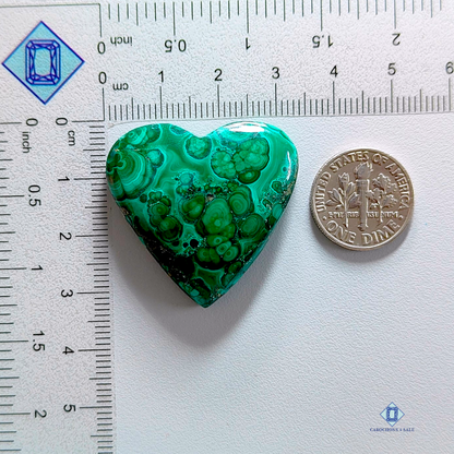 Malachite-Heart-cabochons