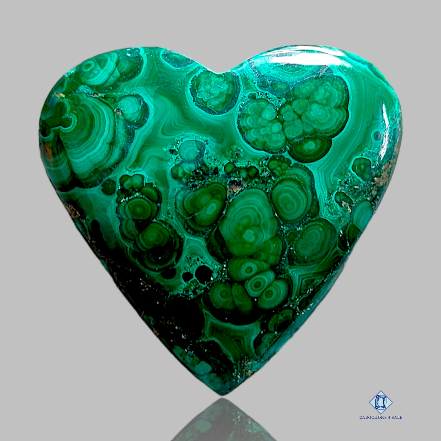 Malachite-Heart-cabochons