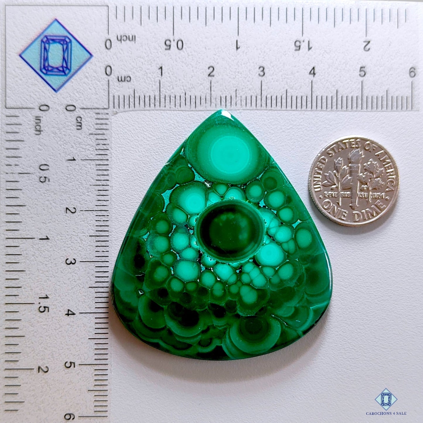 Malachite Pear Cabochons