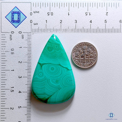 Malachite Pear Cabochons