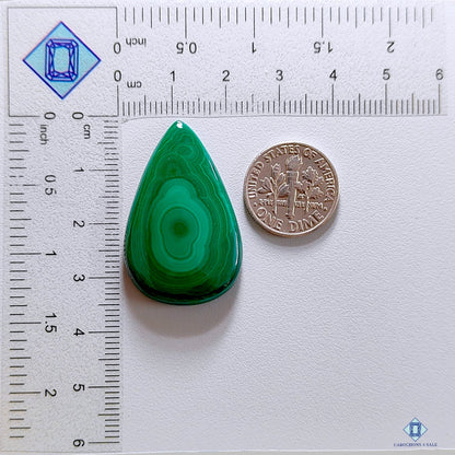 Malachite Pear Cabochons