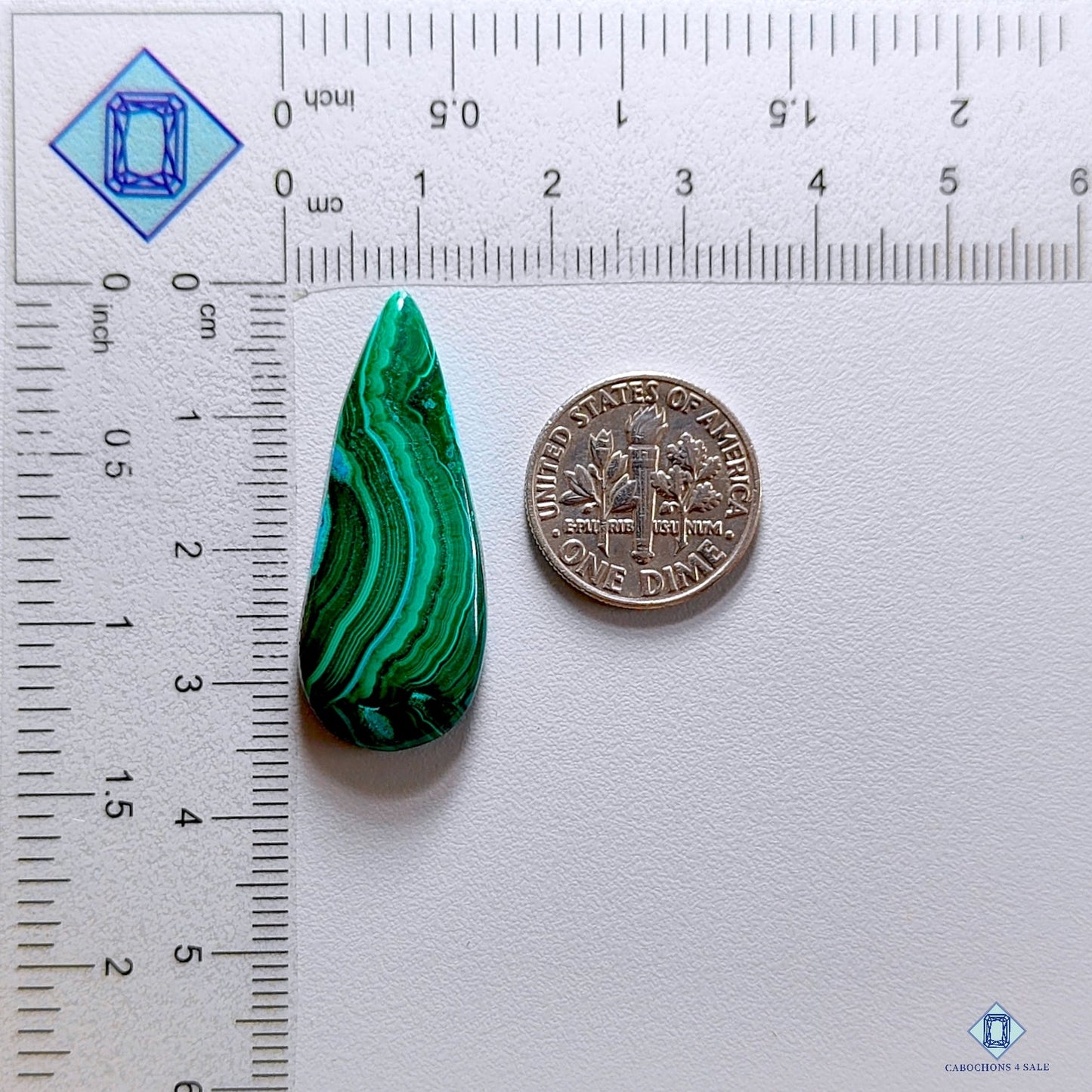 Malachite Pear Cabochons