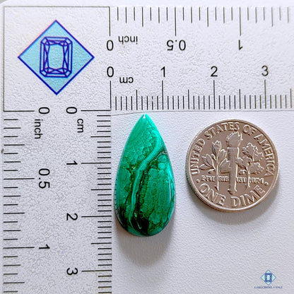 Malachite Pear Cabochons