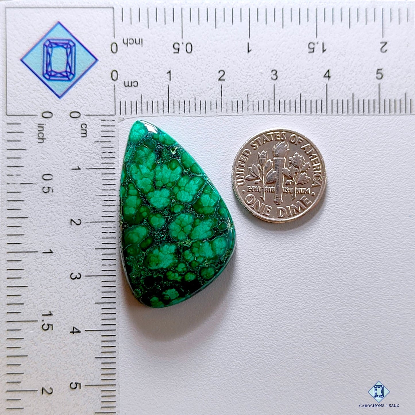 Malachite Pear Cabochons