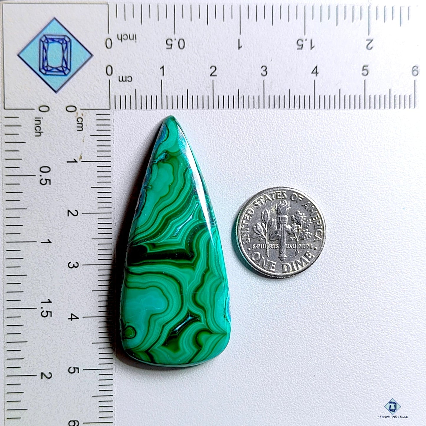 Malachite Pear Cabochons