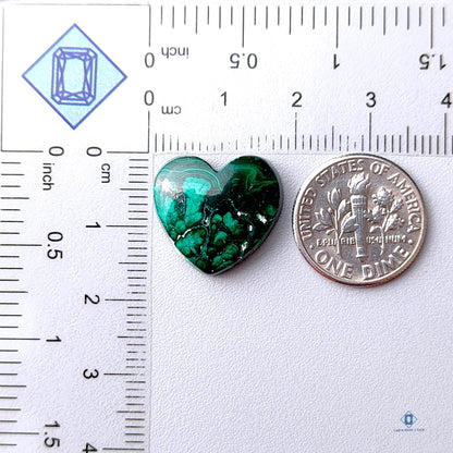 Malachite Heart Carvings