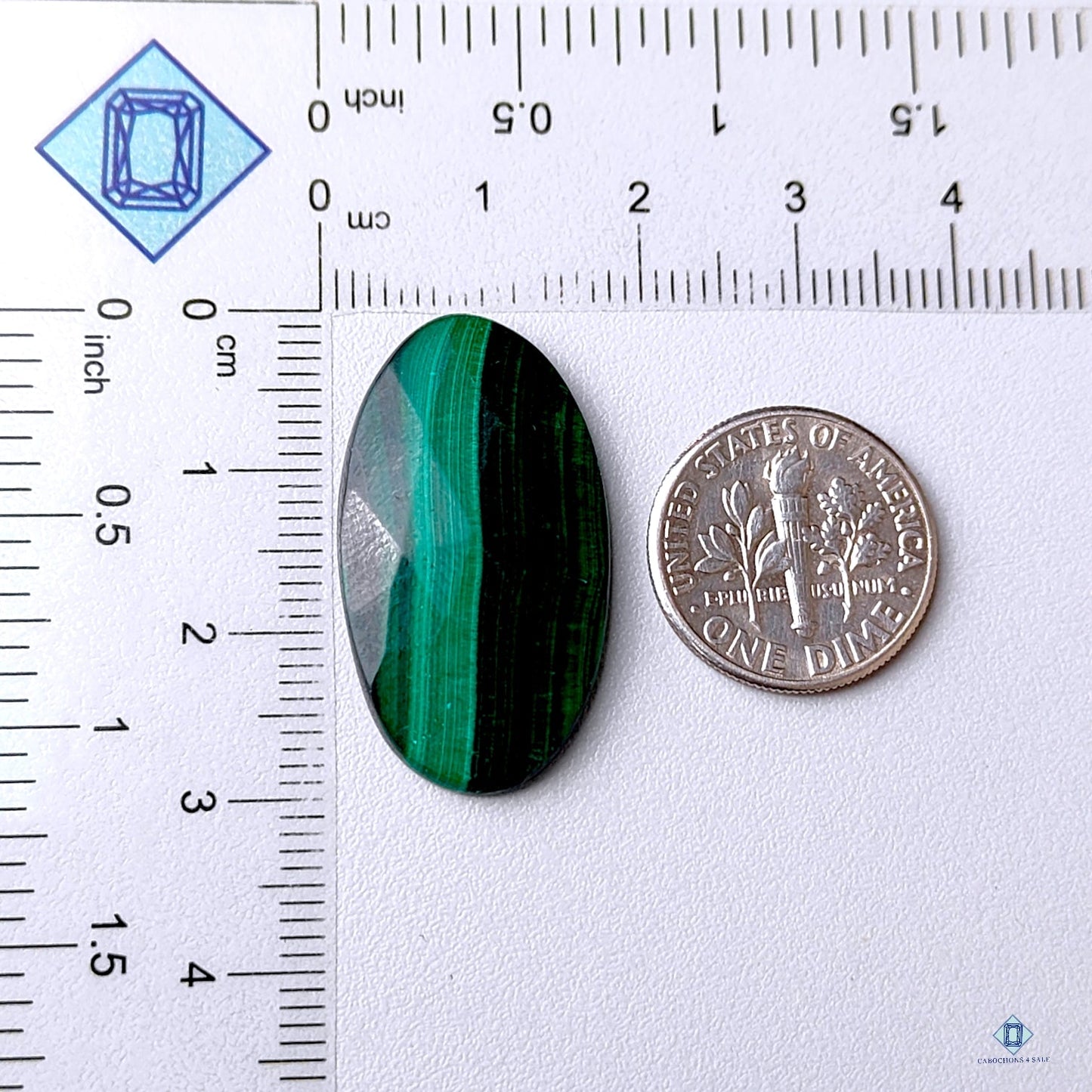 Malachite Oval Rose Cut