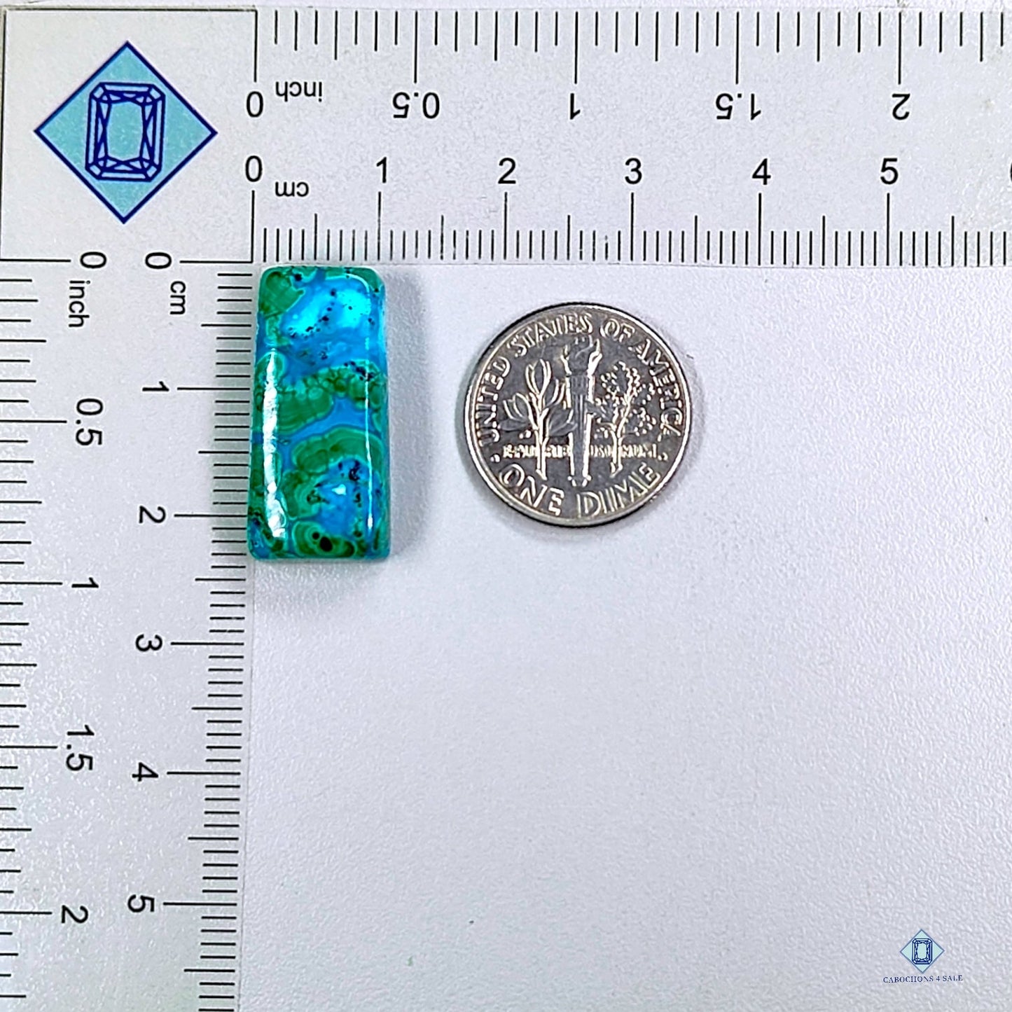 Malachite Chrysocolla Rectangular Cabochons