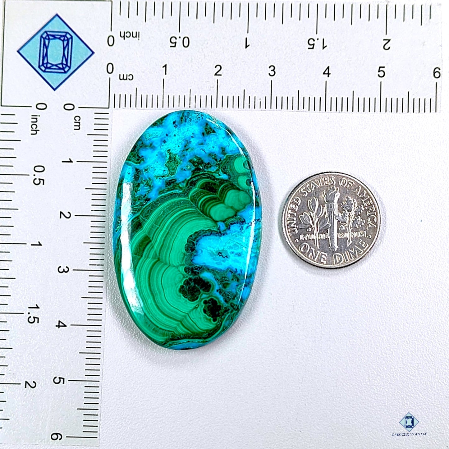 Malachite Chrysocolla Oval Cabochons