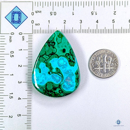 Malachite Chrysocolla Pear Cabochons