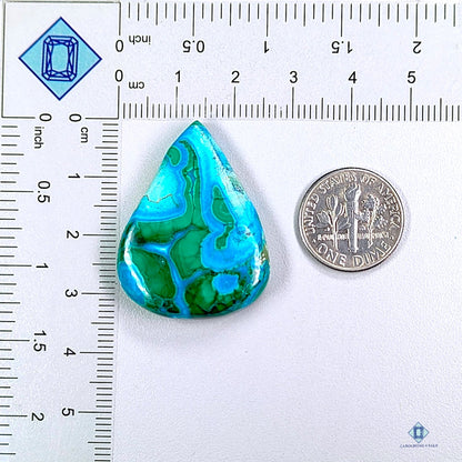 Malachite Chrysocolla Pear Cabochons